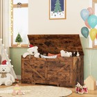 Hoobro Wooden Storage Chest Trunk Bed End Storage Bench Toy Box Organizer
