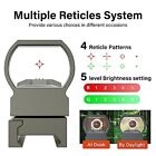 Red Green Dot Rifle Scope 4 Reticles Reflex Sight Tactical With 20mm Mount Rail