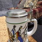 Vintage German Beer Stein With Pewter Lid     Bmf Original Made In Germany 