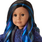 American Girl Truly Me 18  Doll  92 Curly Hair With Blue   Purple Highlights New