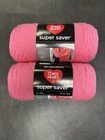 Red Heart Super Saver Yarn 7 Oz Perfect Pink 2 Pack Worsted Weight