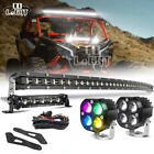 For Can-am Maverick X3 Roof 50  Curved Led Light Bar Bracket 7  4  Pods Wire Kit
