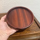 Vtg Turned Rosewood Serving Tray Round Mcm Jens Quistgaard Danish Modern Style