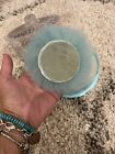 Vintage Celebrity Dusting Powder Cut Lucite Powder Sealed  Blue 1950 s 