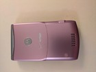 Vintage Motorola Razr Flip Cell Phone Pink silver Excellent Condition