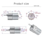 Dc 12v 24v Micro Brushed Motor Jgb37-3530 Adjustable Speed Reversible Metal Gear