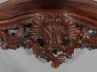 Antique Wall Hat Shelf Carved Mahogany Acanthus Leaves Victorian Baroque Ca 1900
