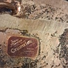 Vtg Crumrine Nickel Silver Oval Belt Buckle Monogram Letter J Silver gold Tone