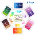 Xoreart Craft Rainbow Finger Ink Pads  Set Of 6 Diy Multicolor Craft Stamp Pads