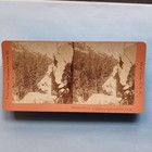 Stereoview Card 3d Real Photo C1895 Yosemite Ca Usa Pack Horse Convoy Rock Ledge