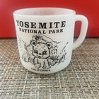 Vintage Yosemite National Park California Mug Milk Glass Federal Brand
