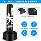 Black Freestanding Heavy Punching Bag For Boxing  Mma  Taekwondo  Muay Thai