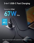 Anker Prime 67w Usb C Charger 3port Gan Wall Charger Fast Pps Charging For Phone