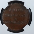 Pe-10-37 Ngc Ms-64 Ships Colonies   Commerce Token Pei Canada Breton 997
