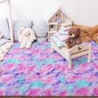 Area Rug For Girls Bedroom  5x8 Feet Fluffy  Rug For Room Decor  Shag