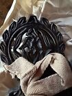 Pair Antique Vintage Griswold Fully Marked Cast Iron Trivet Eagle   Heart