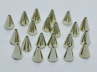 1000 Silver Tone Punk Acrylic Spike Tiny Stud 4x6mm No Hole Flatback Cabochon