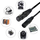 Xlr Male To Female Microphone Cable Balanced 3 Pin Mic Connector Extension Cord
