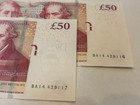    50 British Pounds Bank Of England Banknotes  Q e ii Consecutive Serial 2 Units