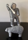 1950 s Inuit Eskimo Stone Carving - Hunter   Bear