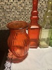 Colored Glass Vase Lot  5