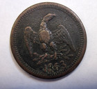 1863 Civil War Token W H Horn Produce Dealer Rarer Cooper Type Cent