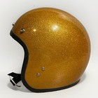 Vintage Kunoh Open Face 3 4 Motorcycle Helmet Gold Metalflake Large Usasi Japan