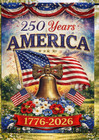 Garden Flag 12x18 Double Sided -custom Design Cute  250 Years Usa Patriotic