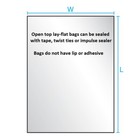 Plastic Clear Bags T Shirt 100 200 500 1000 Flat Open Top Apparel Poly Bag 1mil