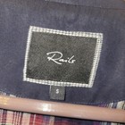 Rails Navy Blue Blazer With Leather Elbow Patches Size S Rare  Measurments Inc 
