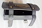 Fit For Triumph Printed Tool Roll Bag Leather Black Color