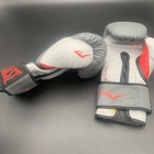 Everlast Powerlock Boxing Training Gloves Heavy Bag Grey red 16 Oz  Sparring New