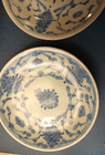 Antique 19thc Qing Dynasty Blue   White Plates 5 5 8   Euc