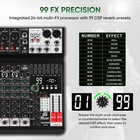 Audio Mixer 6 Channel Sound Mixer Console  Professional Music Mixing Board Dj   