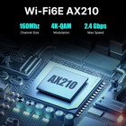 Wifi 6e Pcie Adapter Ax210 Wifi Card Bluetooth 5 4 5400mbps Rgb Light Tri-band