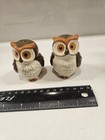 Vintage Owl Salt   Pepper Shakers Set Ceramic 80s 90s