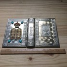 Vintage Siddur Prayer Book Silver Turquoise Hebrew Inlaid Embossed Cover Only