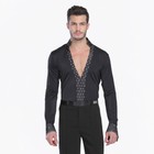 Men Dancewear Latin Tango Salsa Dance Shirt Ice Skating Leotard Tops Ballroom