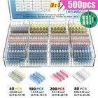 500pcs Waterproof Solder Stick Seal Sleeve Heat Shrink Butt Wire Connectors Kit