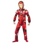 Iron Man Deluxe Child Costume Avengers Tony Stark Padded Jumpsuit Rubie s 640887
