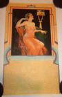 Vintage Art Deco Pin-up Calendar Sample Litho Prints Bird In Cage 11x19