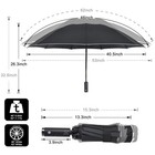 Folding Reverse Led Umbrella - Upside Down Reflective Umbrellas Compact Inver   