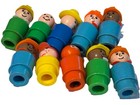 Vintage Fisher Price Little People Figures Plastic Bodies Lot Of 10