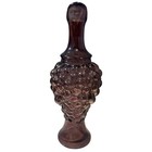 Vintage Amethyst Purple Glass Grape Cluster Decanter Wine Cruet Bottle Stopper