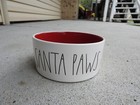 Rae Dunn By Magenta Christmas Santa Paws   Dog Cat Bowl Dish 6  Across 3  Tall