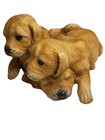 Golden Retriever Puppies Figurine Homco 1987 Masterpiece Porcelain Signed
