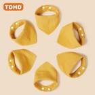 Tdhd 7pcs Baby Muslin Drool Towels Soft Cotton Bibs Absorbent Skin-friendly