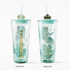 Starbucks China 2022 Anniversary Ocean Siren Mermaid 20oz Glass Cup Tumbler