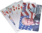 5 Donald Trump Silver Foil Waterproof Plastic Playing Poker Deck Game Cards Usa