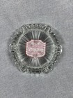Vintage Chimay Peres Trappistes Clear Glass Ashtray Sawtooth Edge Beer Logo